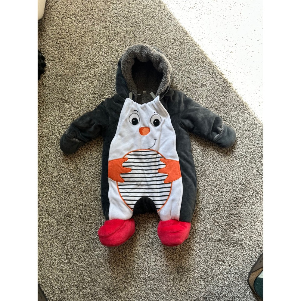 Orchestra Penguin Pram Suit Size 1M [infant] Dark Grey EUC